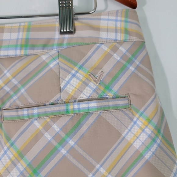 Callaway Women's Gray/Green Golf/Tennis Skort Size 14 Front Back Pockets EUC - Picture 6 of 10